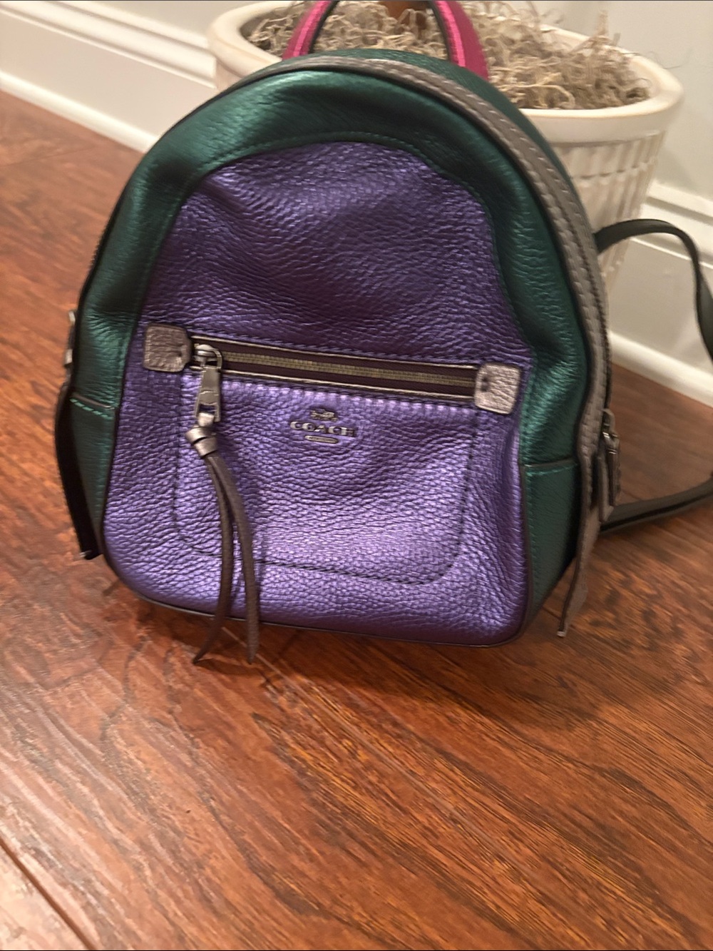 Coach Metallic Colorblock small backpack